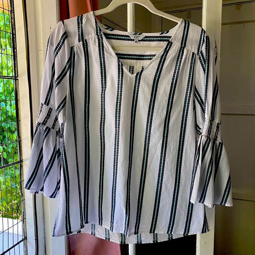 CROWN & IVY cotton blouse
